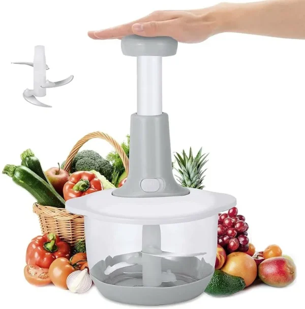 2 Liter | Manual Hand Push Chopper & Multifunctional Mixer