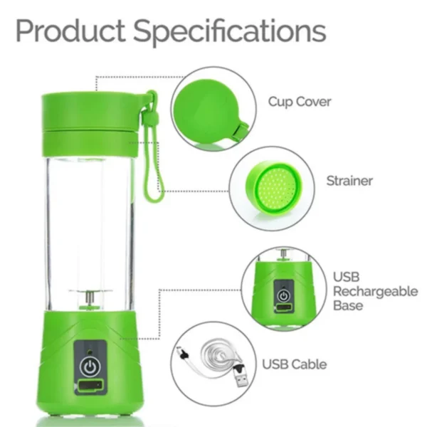 Portable USB Rechargeable Juicer/Blender - Image 4
