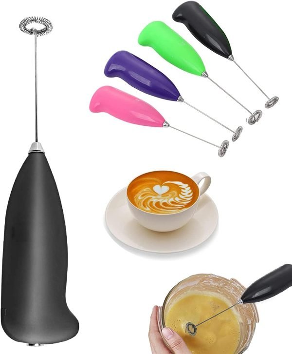 Electric Egg Beater Milk Drink Coffee Whisk Mixer Foamer Mini Handle Stirrer Practical Cooking Tool Kitchen Cell Operated (mix/random Color) - Image 5