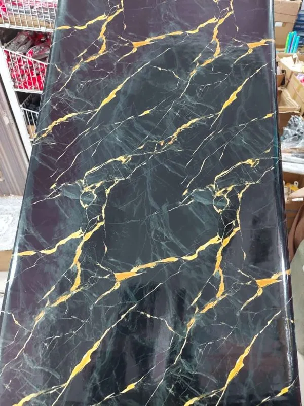 Self Adhesive Sticker Marble Sheet – Black Gold Marble Sheet For Kitchen - Image 2